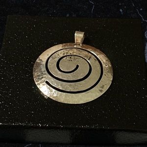 Costume jewelry pendant - silver